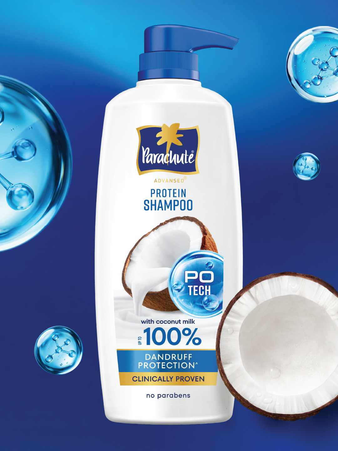 Parachute Advansed Dandruff Protection Protein Shampoo with Coconut Milk - 650 ml