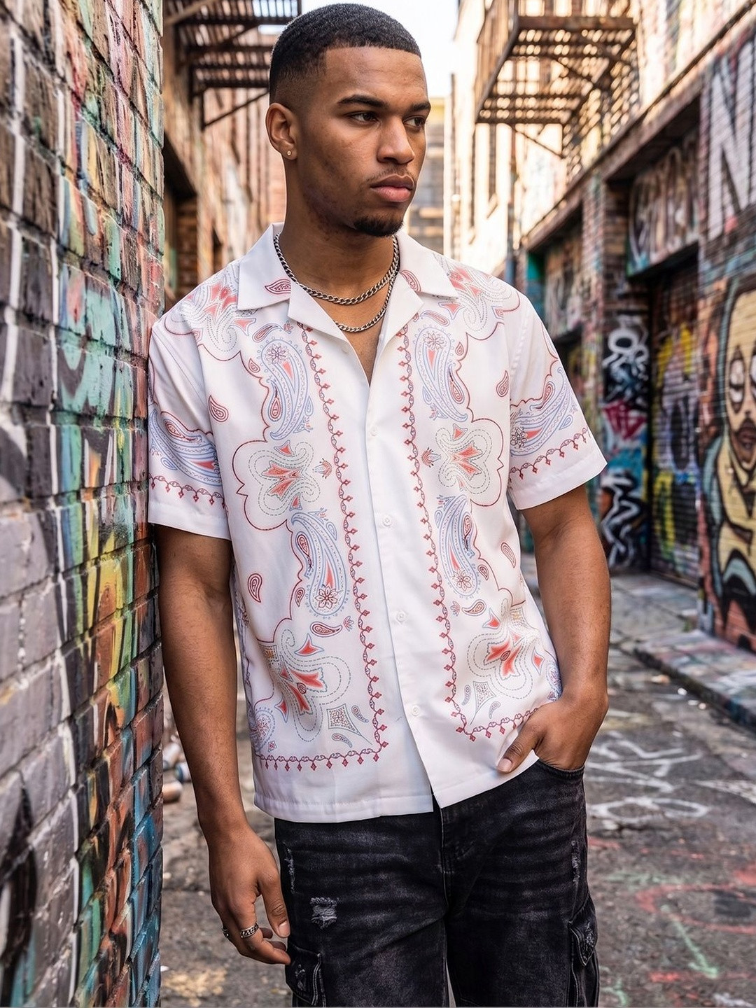 HERE&NOW Men Original Printed Casual Shirt