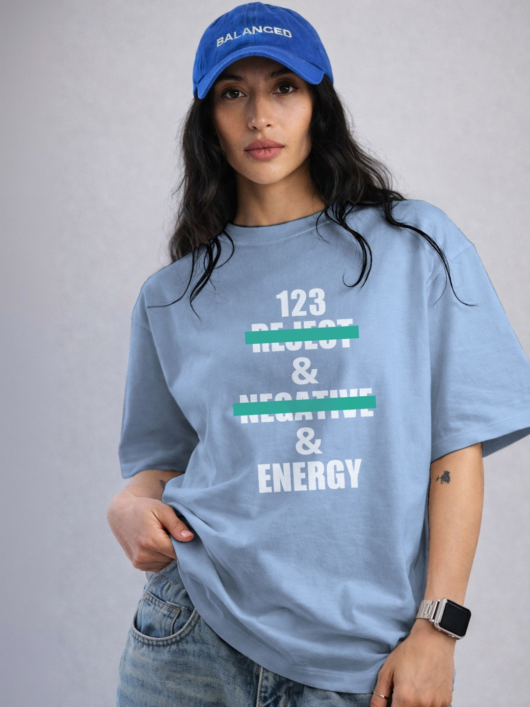 The Roadster Lifestyle Co. Printed Organic Cotton Round Neck Oversized T-shirt
