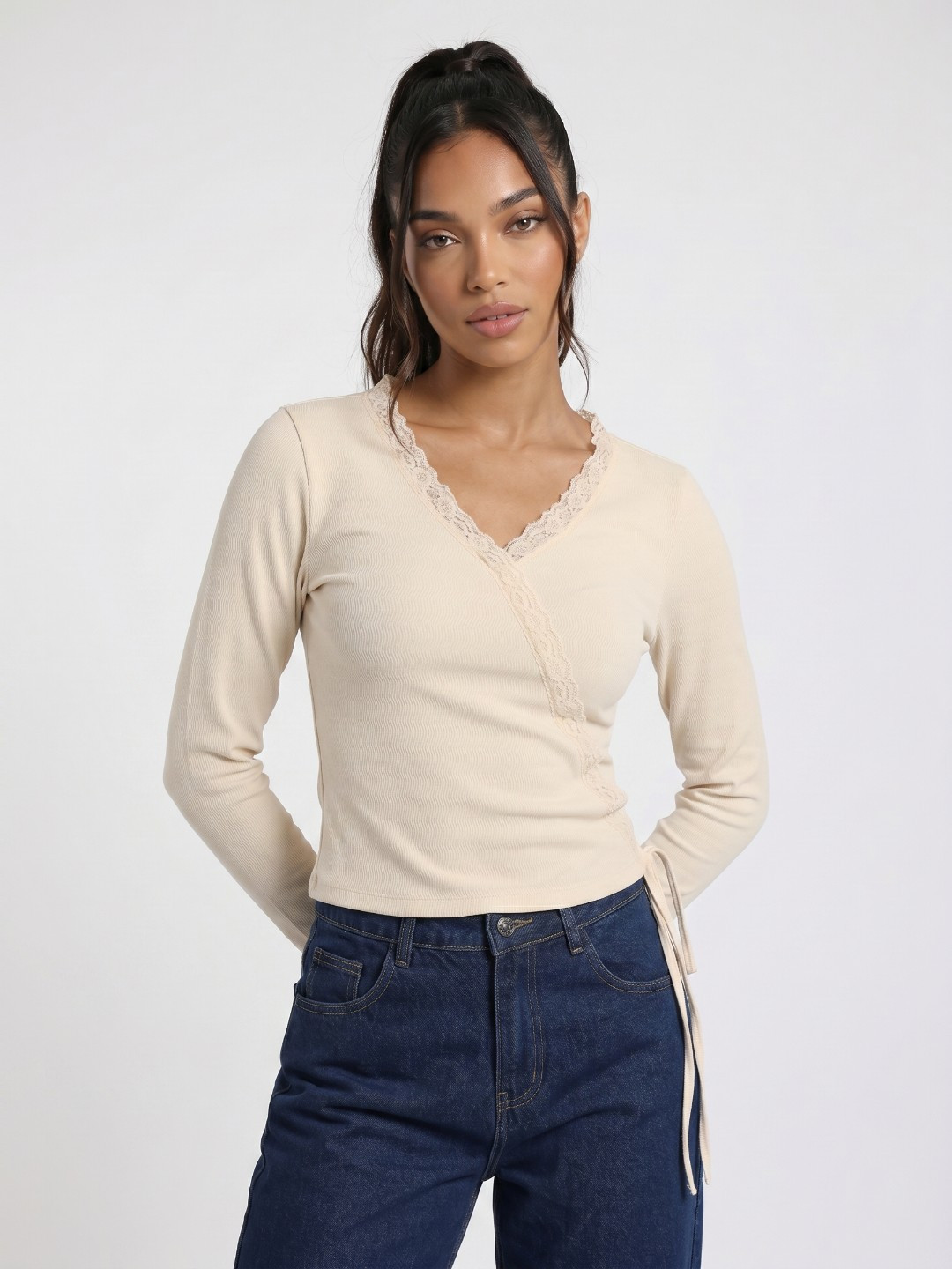 glitchez V-Neck Regular Top