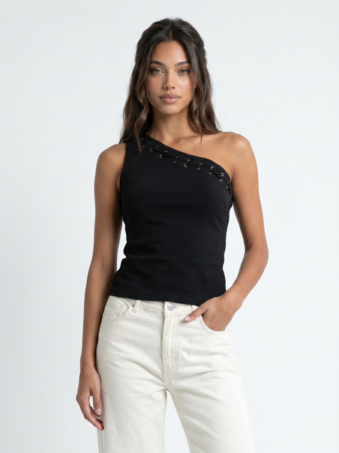 Glitchez One Shoulder Top