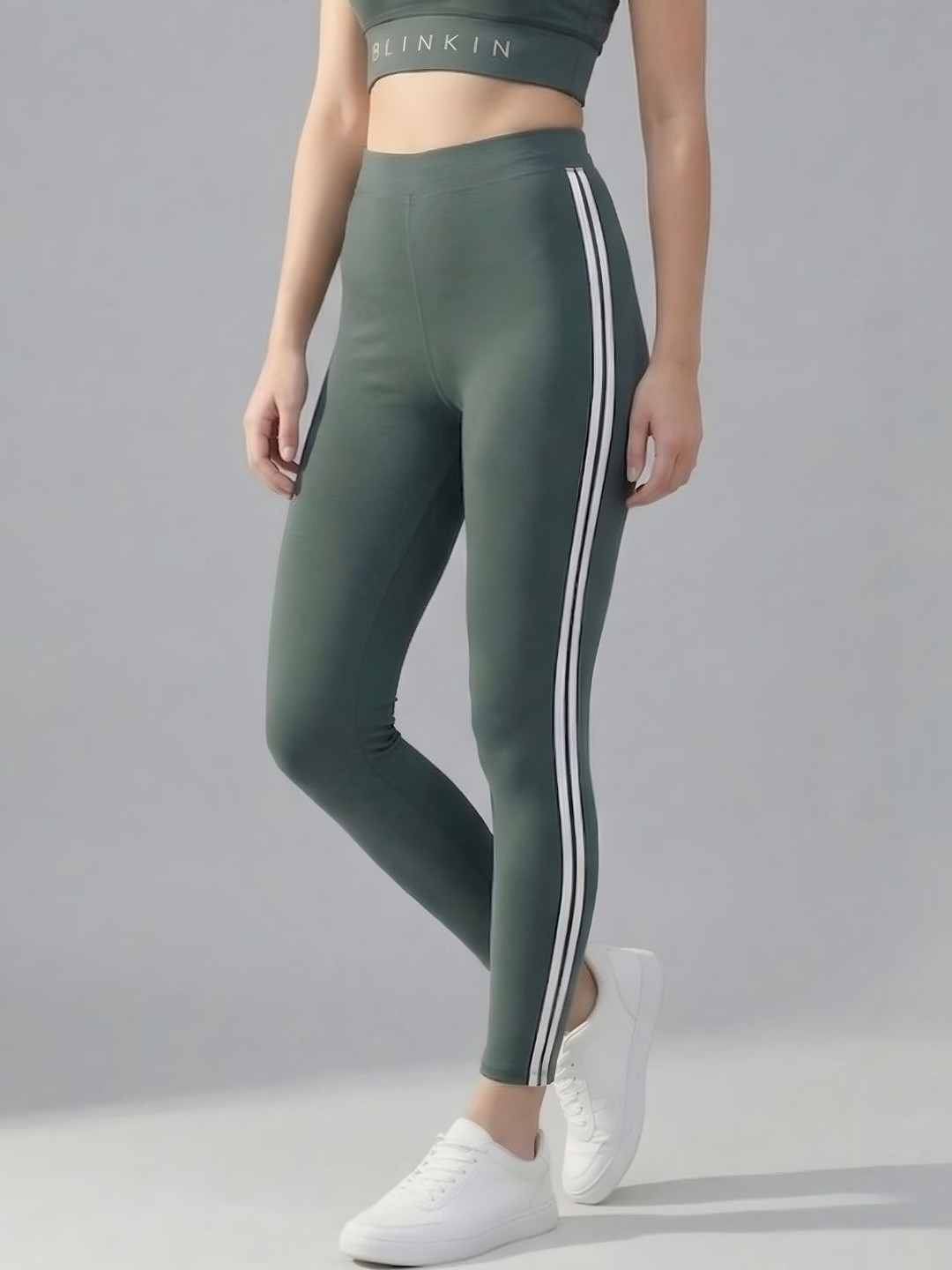 Blinkin Striped Ankle Length Tights