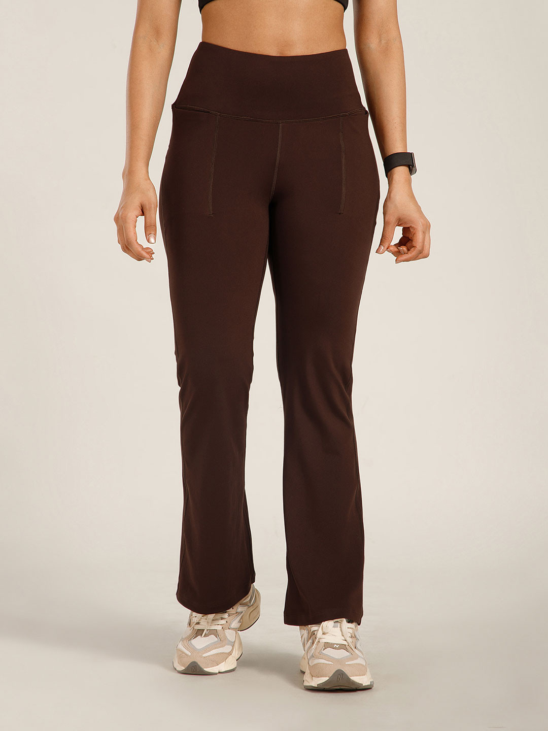 ATHLISIS Women Ribbed Flared Yoga Pants
