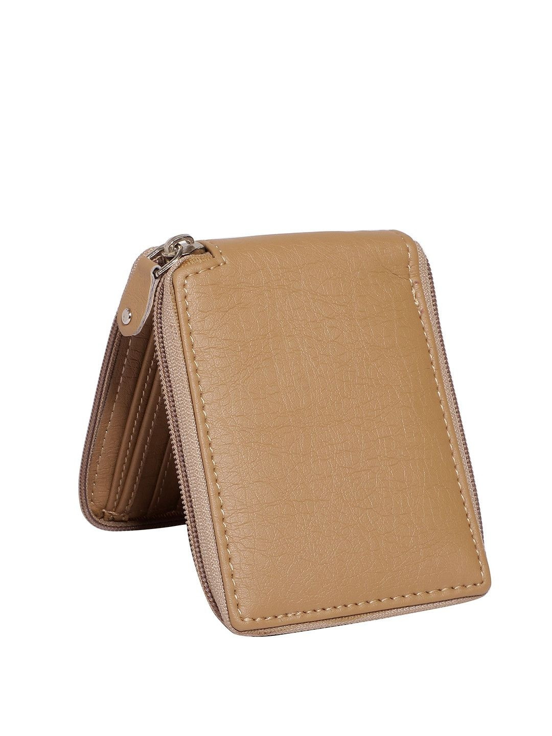 WILDAUK Men Textured PU Zip Around Wallet