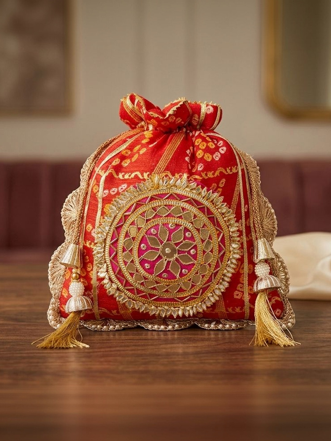 BYRA Embroidered Potli Clutch