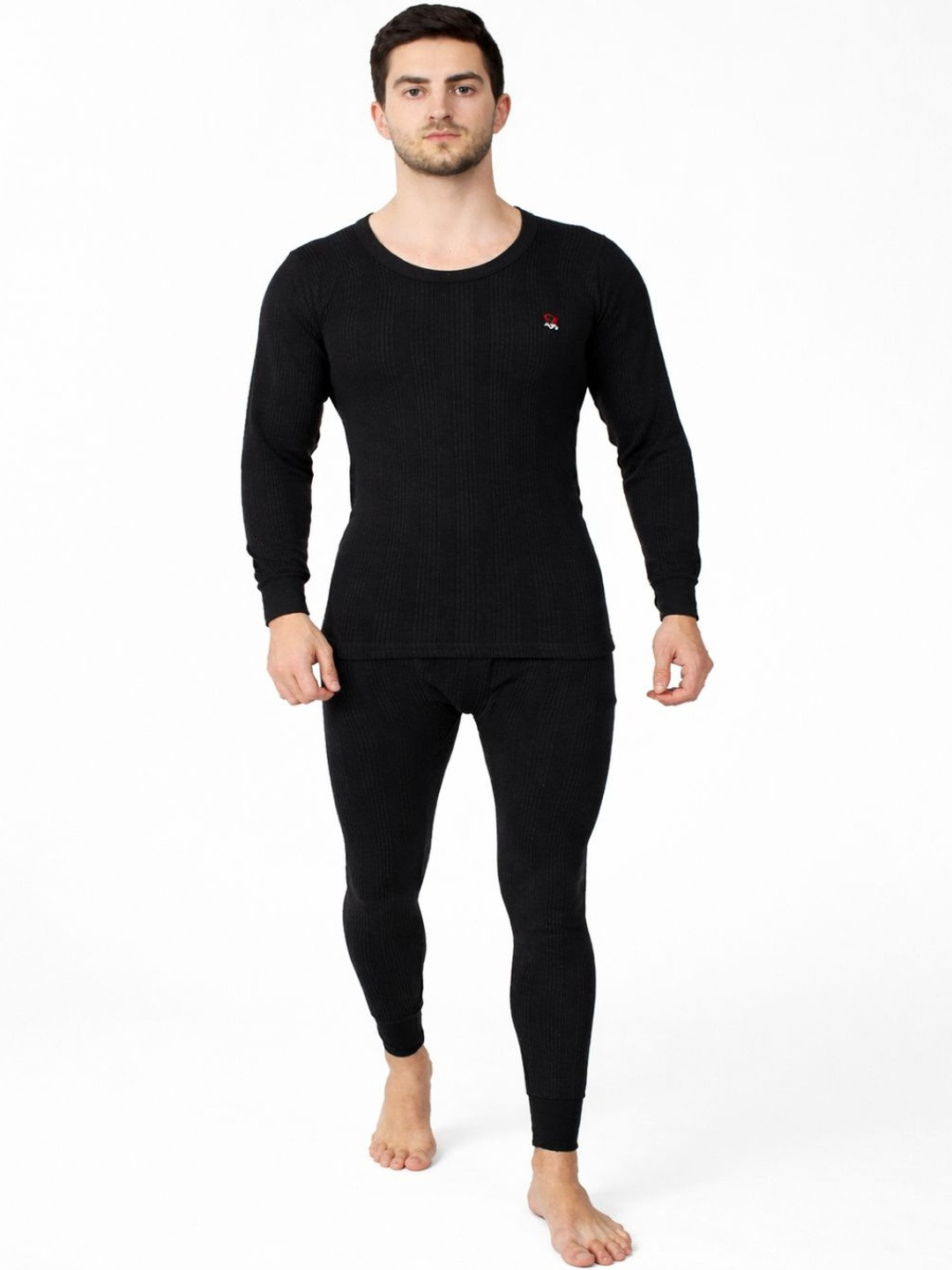 ALFA Men Cotton Round Neck Thermal Set