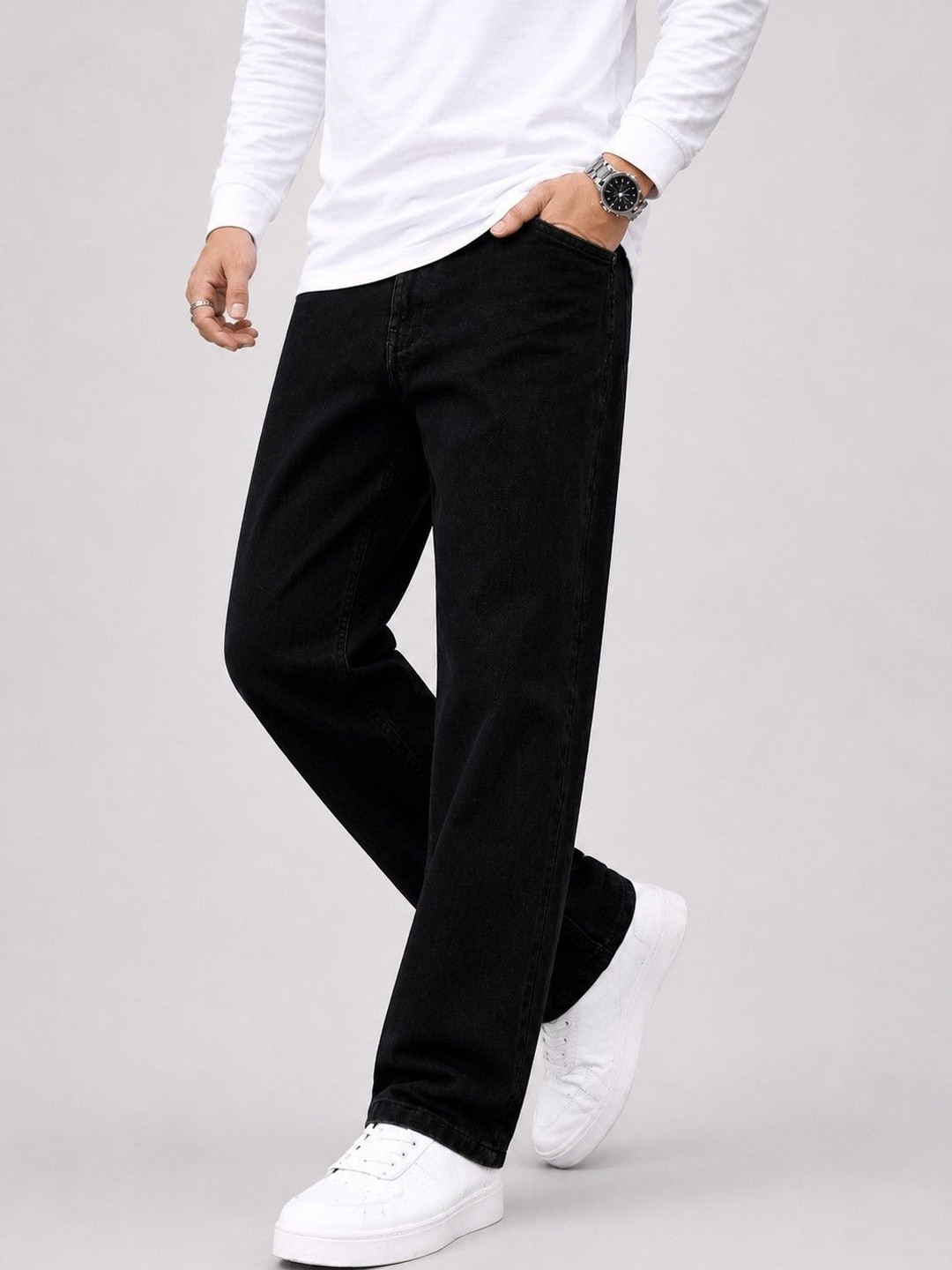 GARTEEN Men Classic Straight Fit Mid-Rise Stretchable Jeans