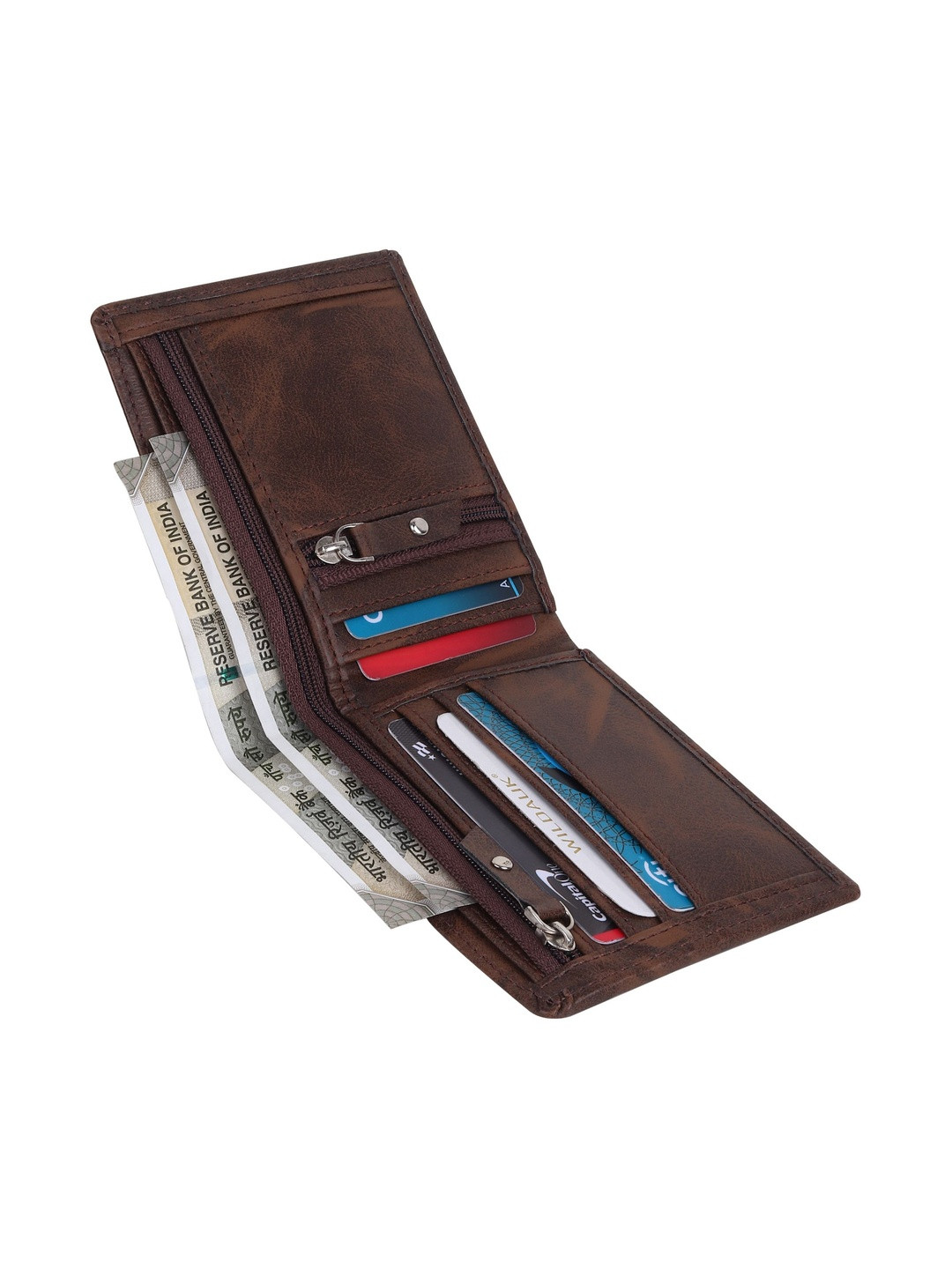 WILDAUK Men PU Two Fold Wallet