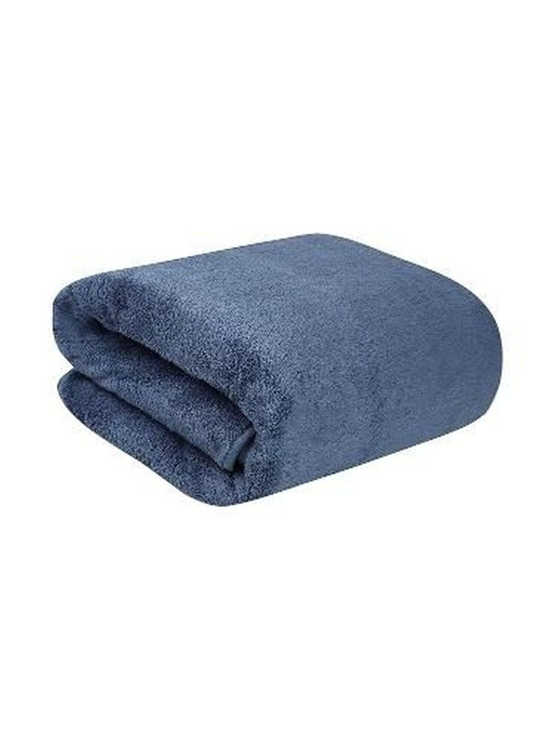 MAXOSHINE Blue 350 GSM Microfiber Antimicrobial Bath Towel