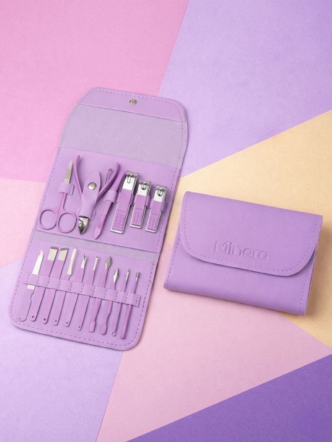 MINARA 16in1 Manicure-Pedicure Grooming Kit - Purple