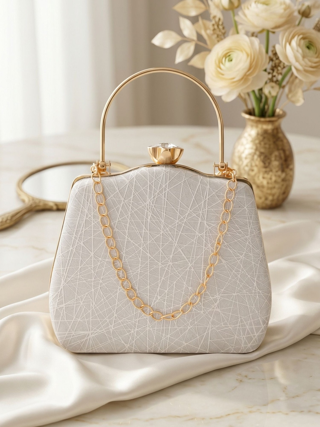 MISHA Textured Box Clutch