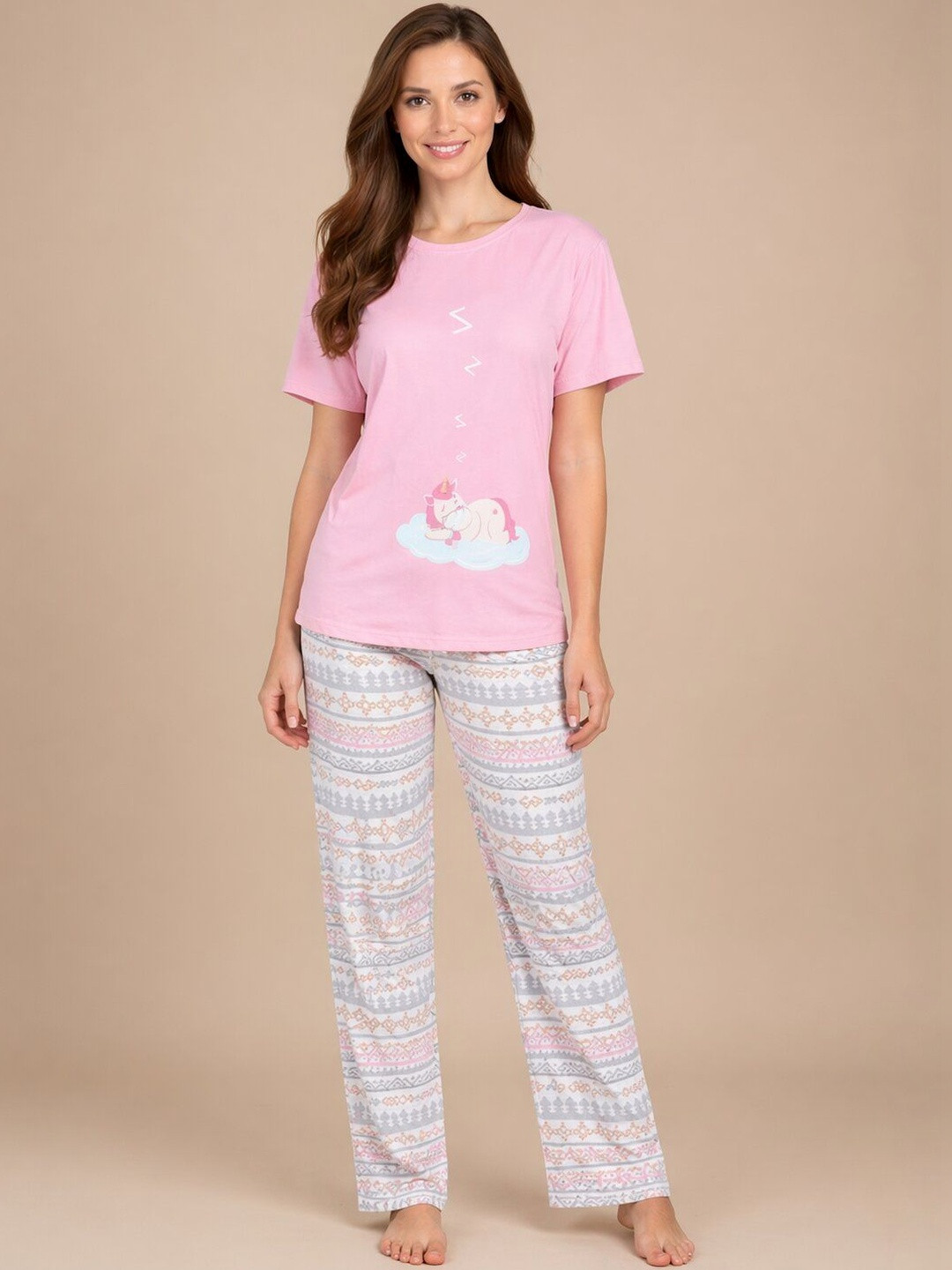 MAYSIXTY Women Printed Night suit