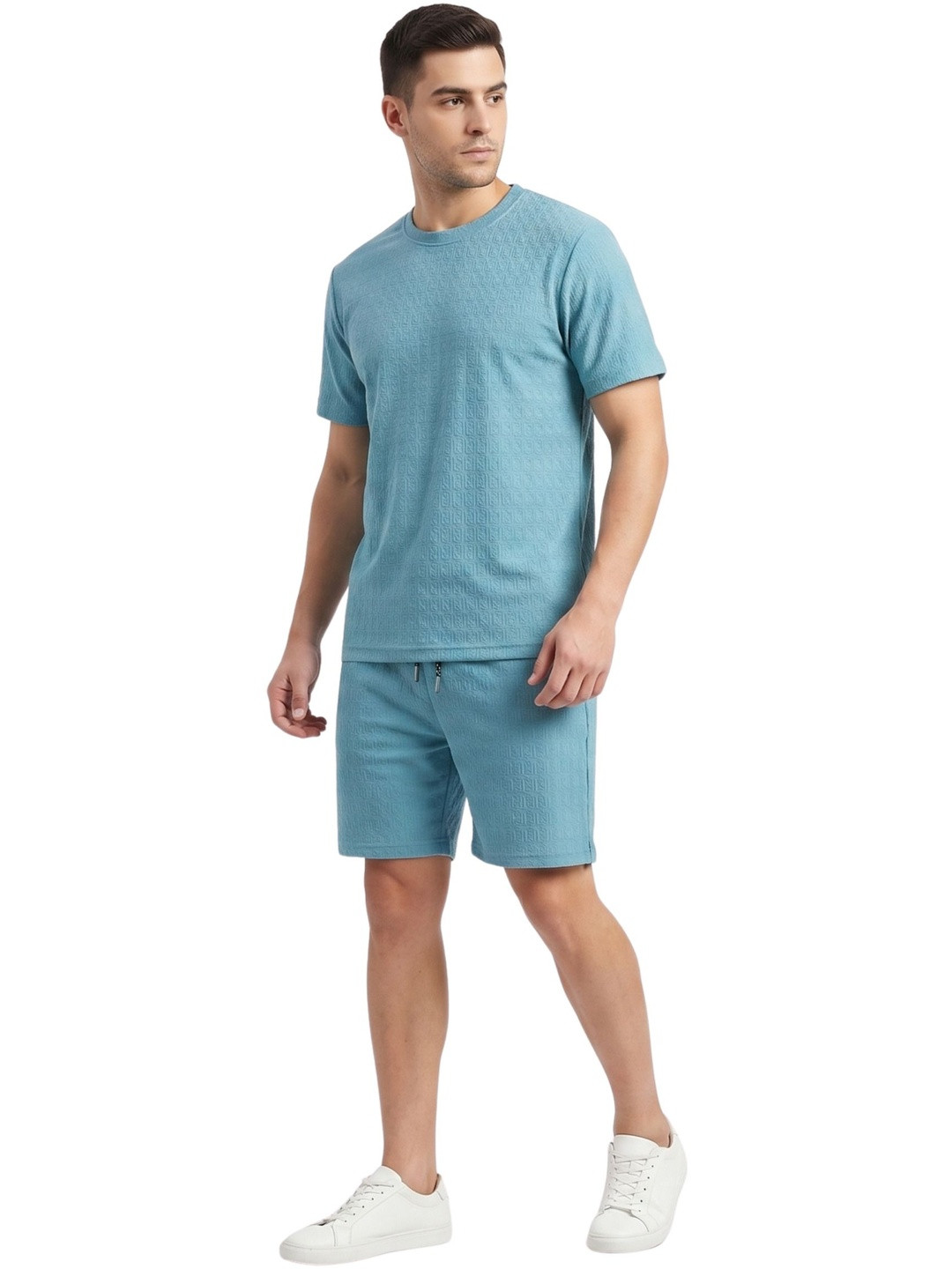 Amoldo Self Design T-shirt with Shorts