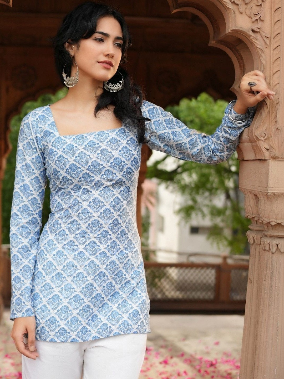 Navlik Print Ethnic Cotton Top
