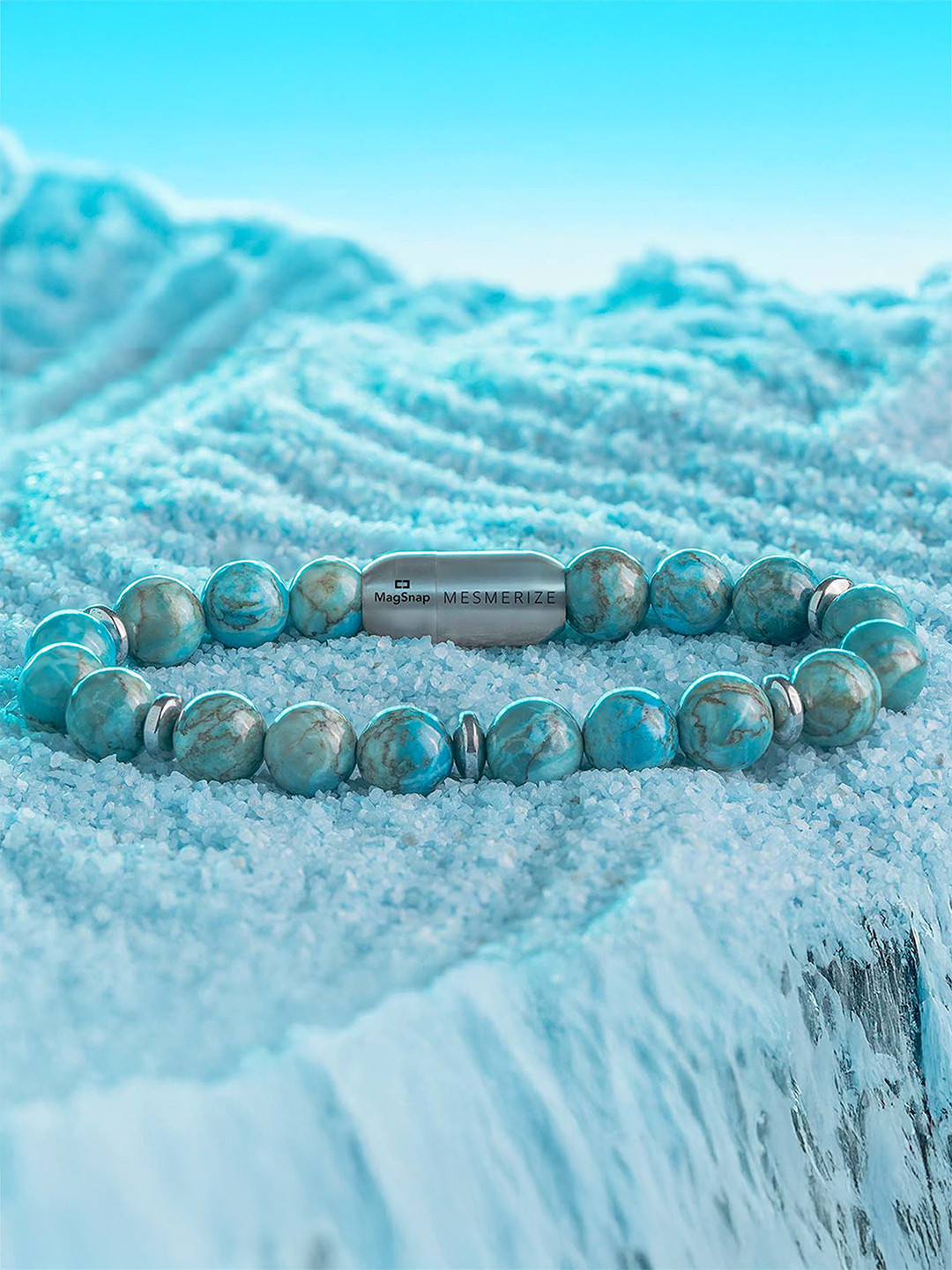 Mesmerize African Turquoise Stone Bracelet with Magsnap