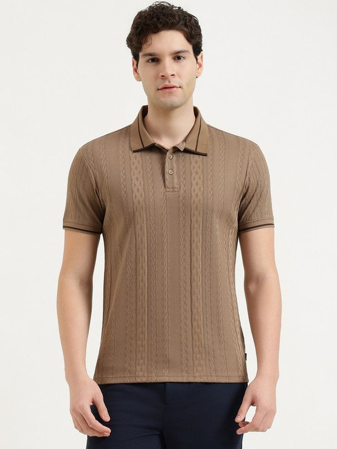 United Colors of Benetton Men Polo Collar Pure Cotton T-shirt - Image 1