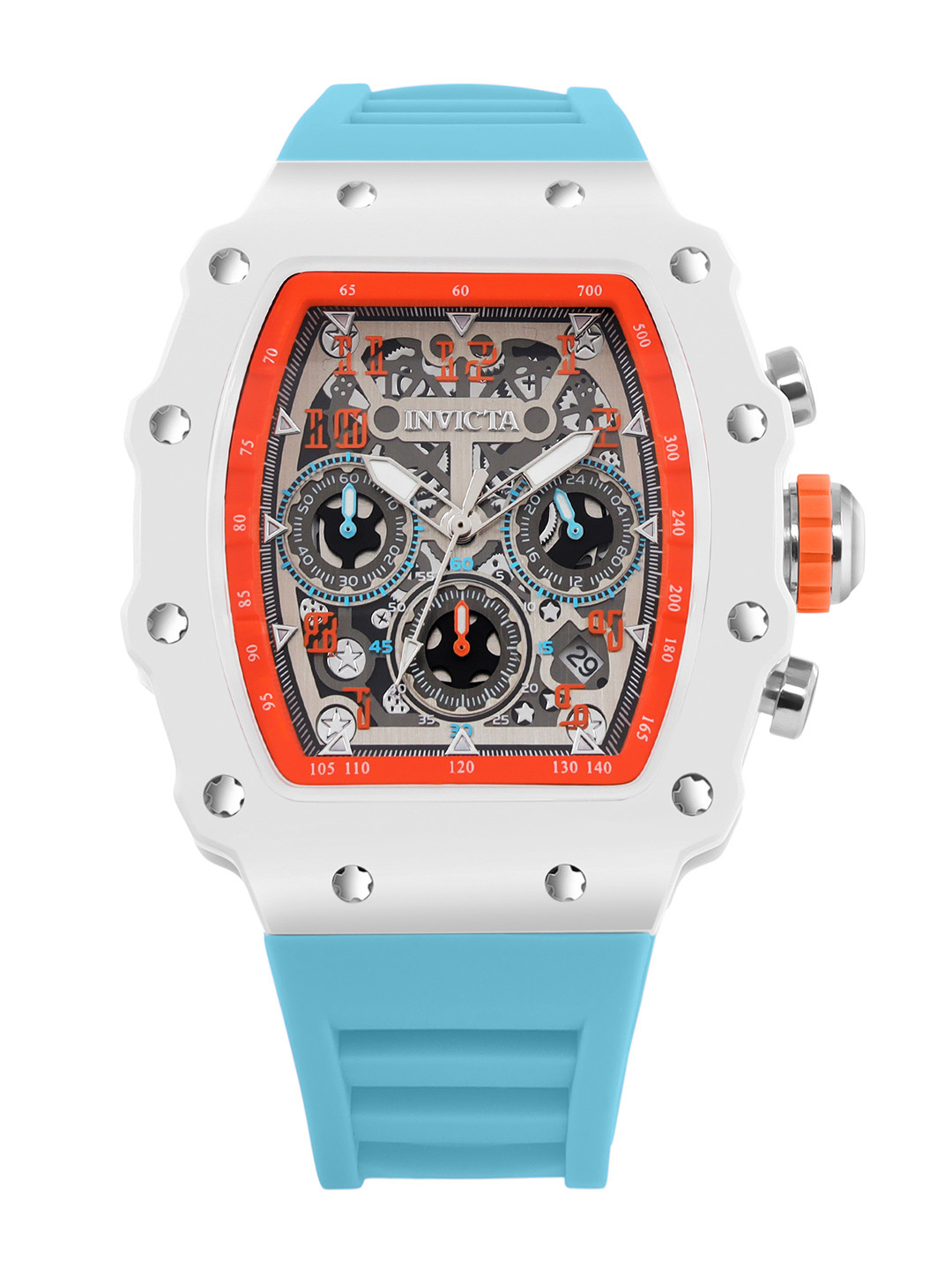 Men F2 Racing Quartz Silver Dial Analog Watch - 69731