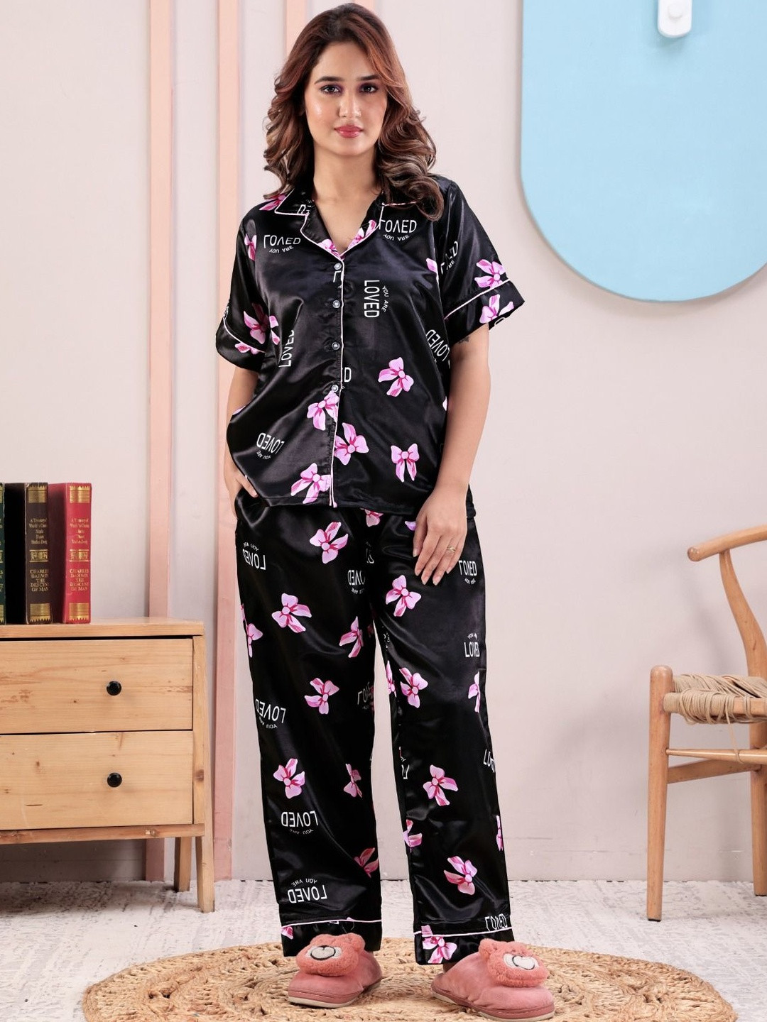Travel Wardrobe Women Printed Night suit