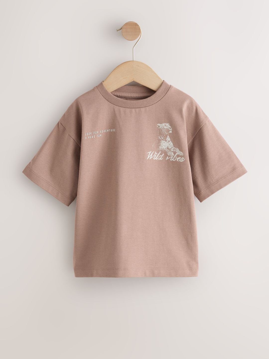 NEXT Boys Printed Drop-Shoulder Sleeves Pure Cotton T-shirt