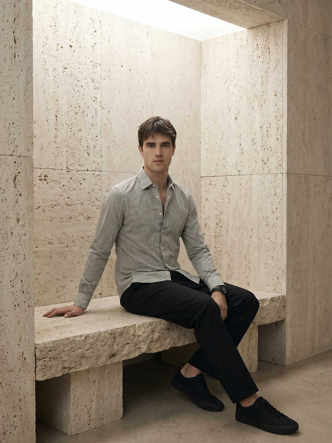 THE SHIRT CODE Checked Casual Shirt