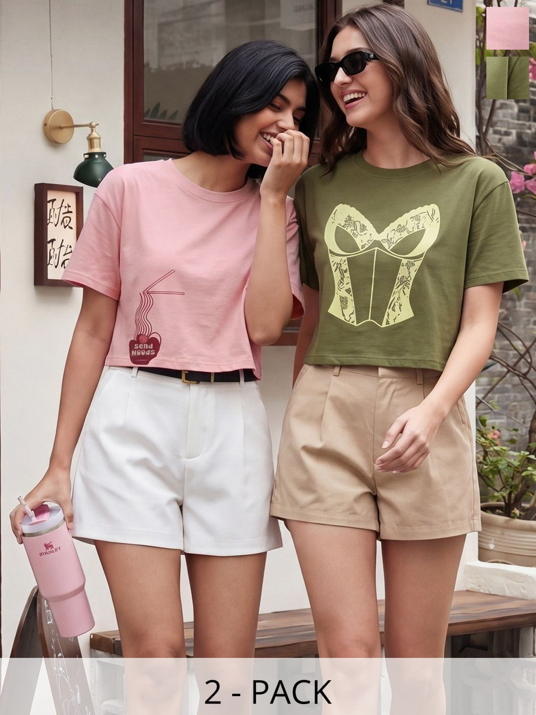 Blooming Tales Women 2 Printed Boxy T-shirt