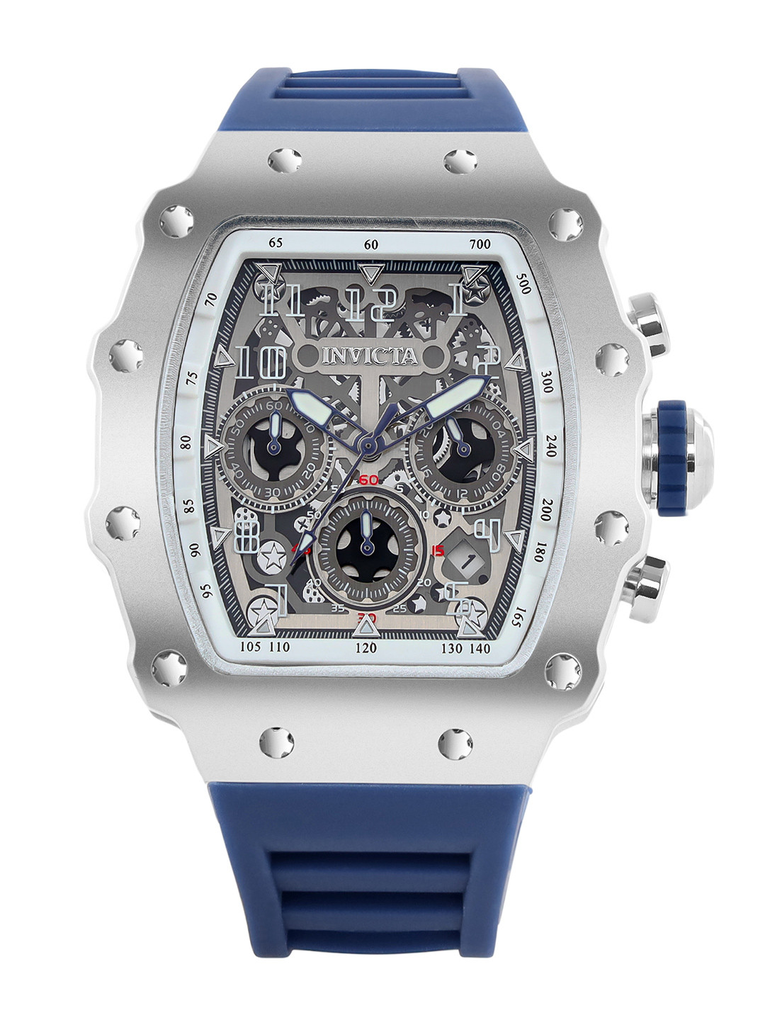 Men F2 Racing Quartz Silver Dial Analog Watch - 69703