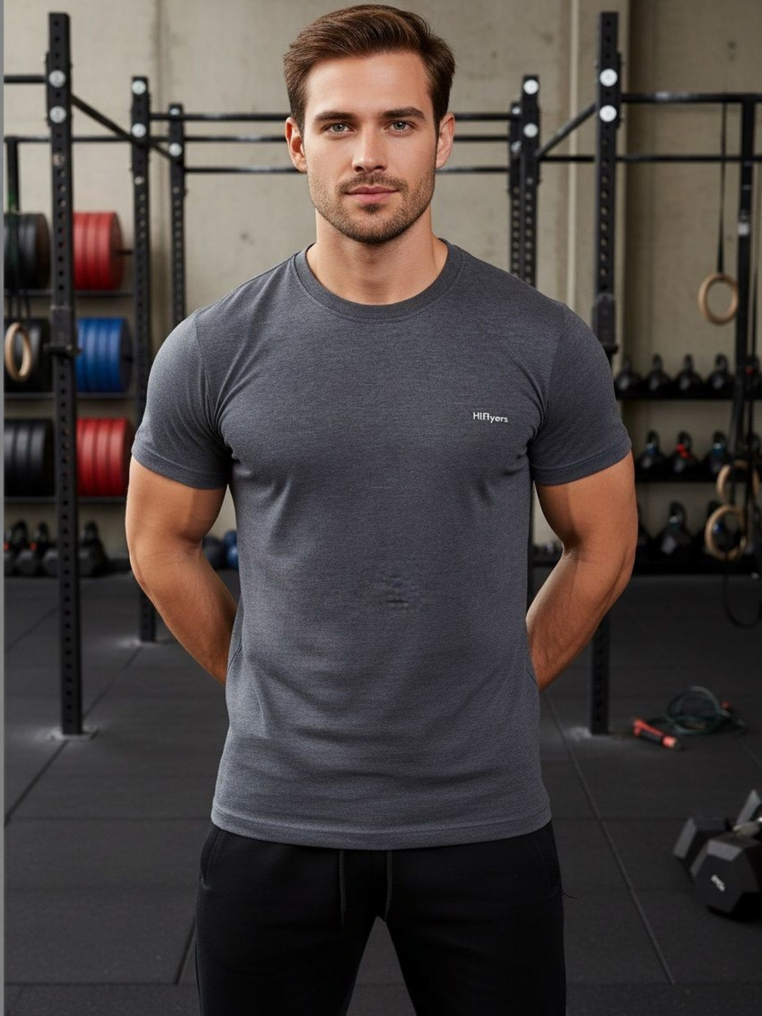 HiFlyers Men Brand Logo T-shirt