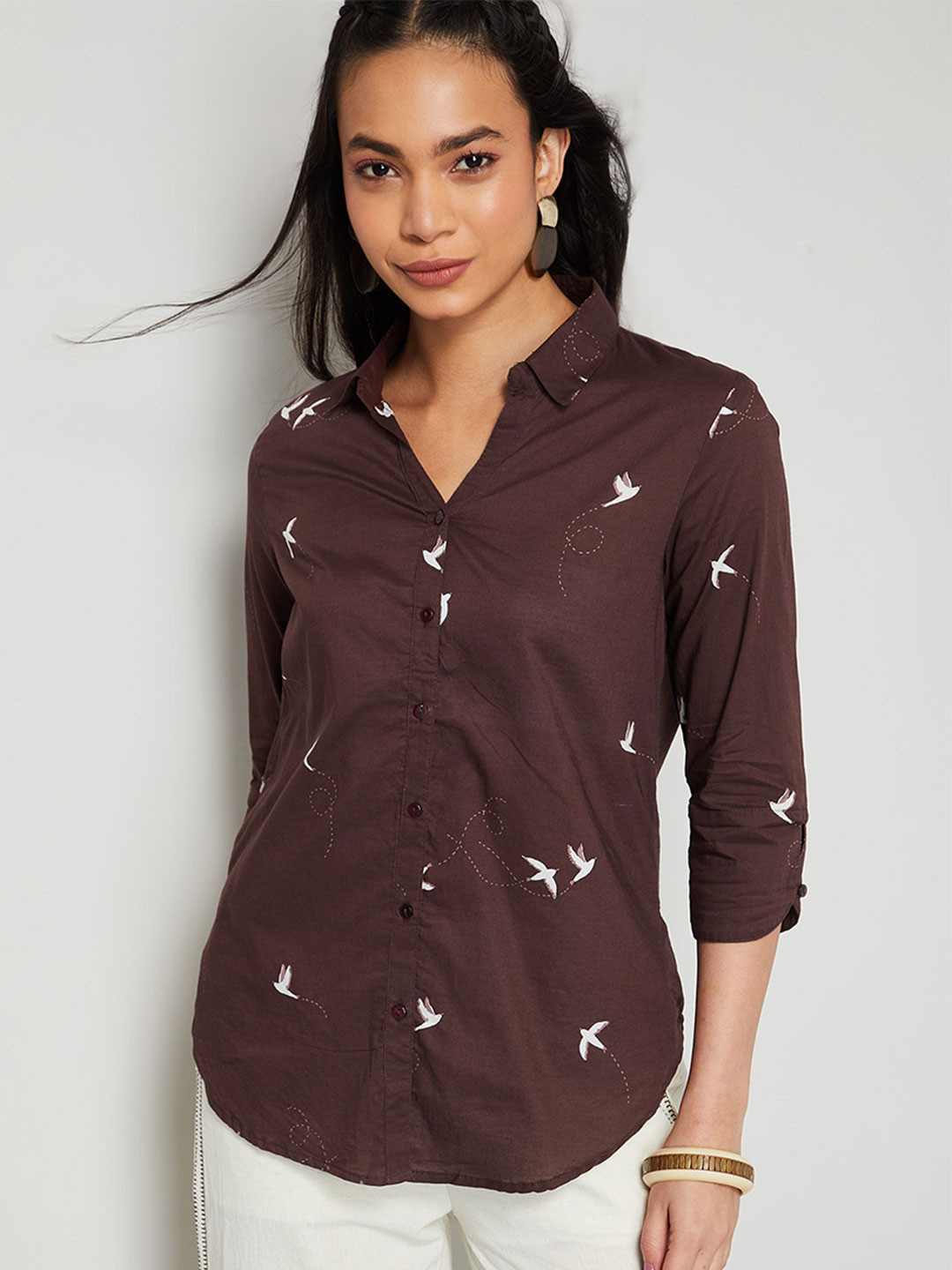 Colour Me by Melange Women Printed Casual Shirt