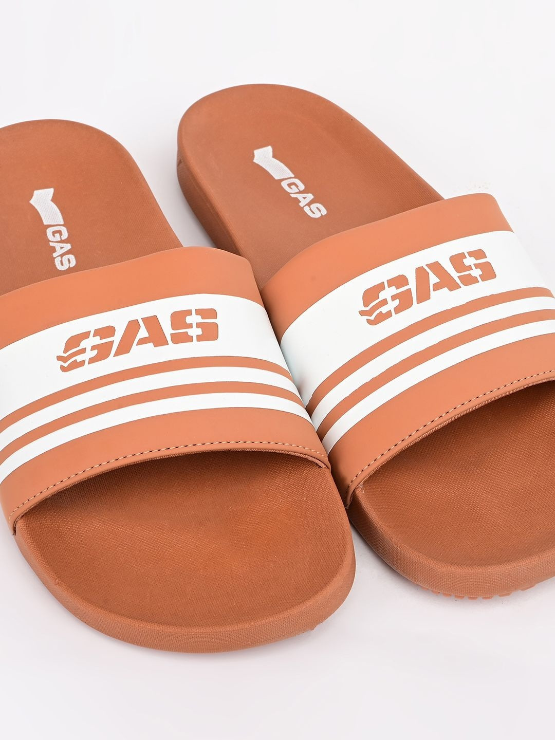 GASMen PulseAir Tan White Sliders