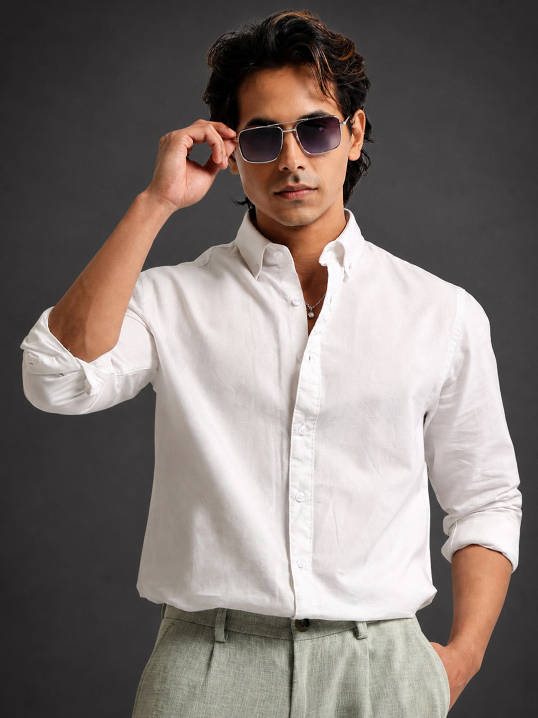 Maniac Men Cotton Oxford Shirt