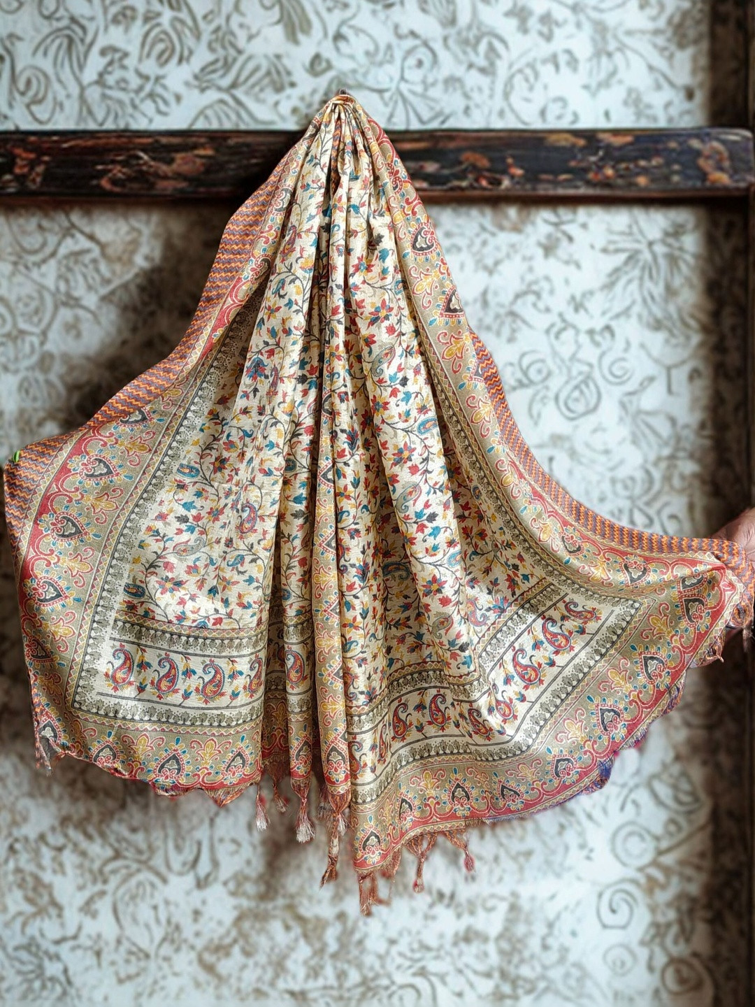 Trendzmy Ethnic Motifs Printed Dupatta with Thread Work