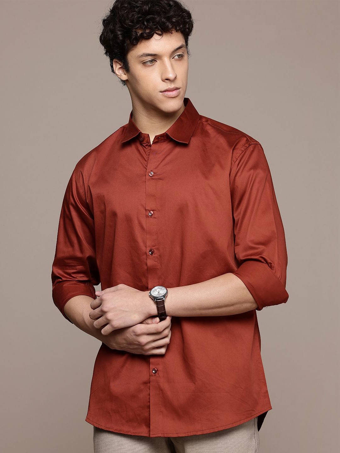 Mast & Harbour Men Slim Fit Casual Shirt