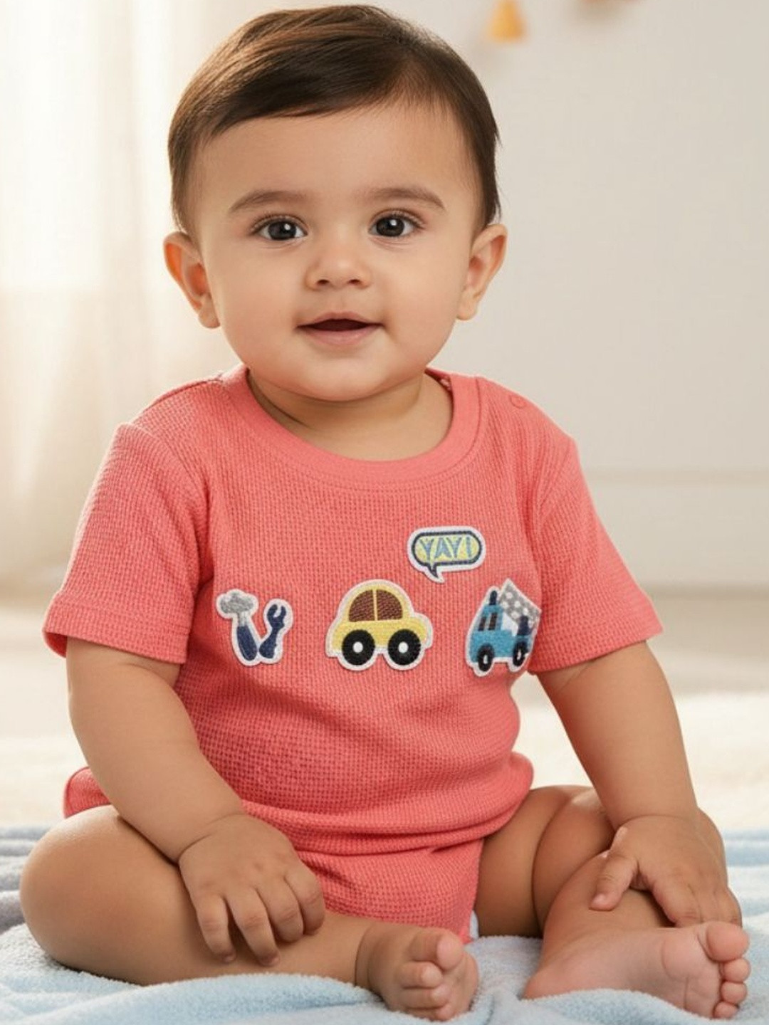 V-Mart Boys Coral Cotton Tshirts