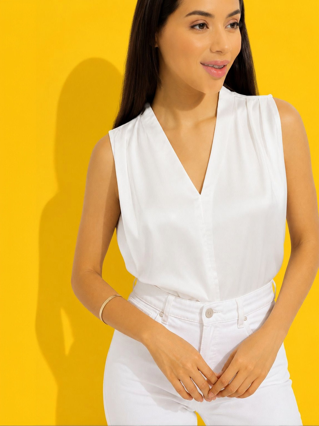TRUSTROW Satin Blend Top