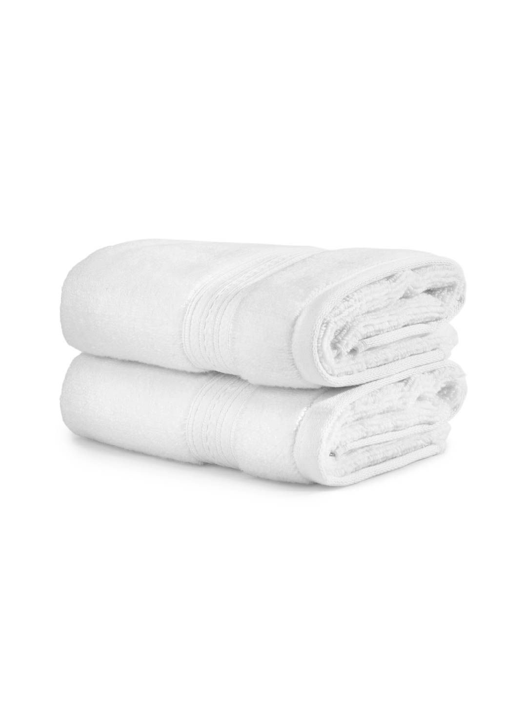 SPACES 2-Pcs White Pure Cotton 550 GSM Hand Towels