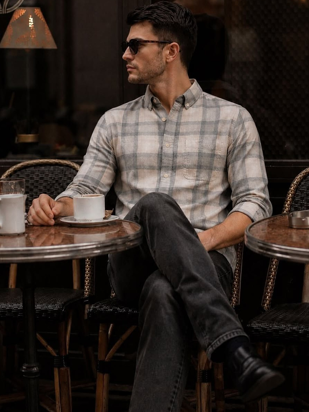 XKIND Men Classic Checked Casual Shirt