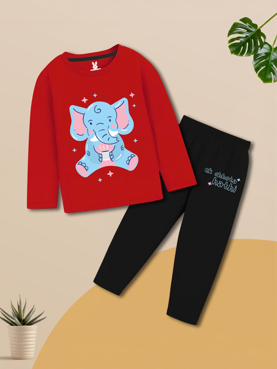 KIDSCRAFT Girls Printed Night suit