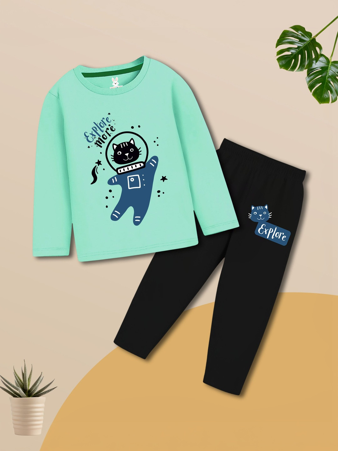 KIDSCRAFT Girls Printed Night suit