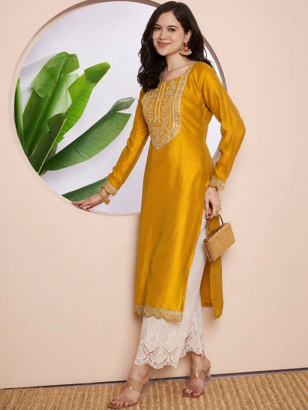 rarethread Women Embroidered Chikankari Kurta