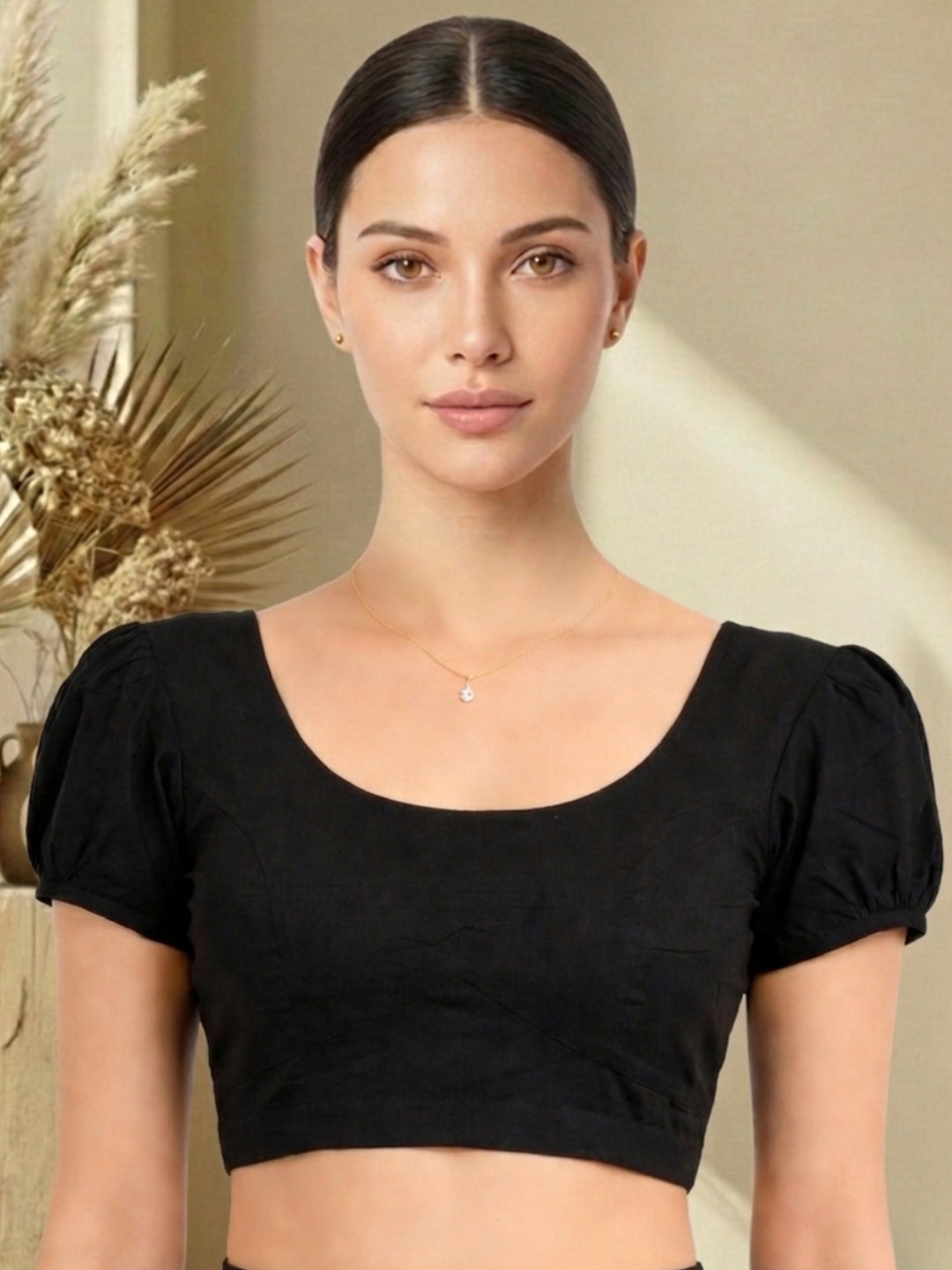 Thevasa Solid Saree Blouse