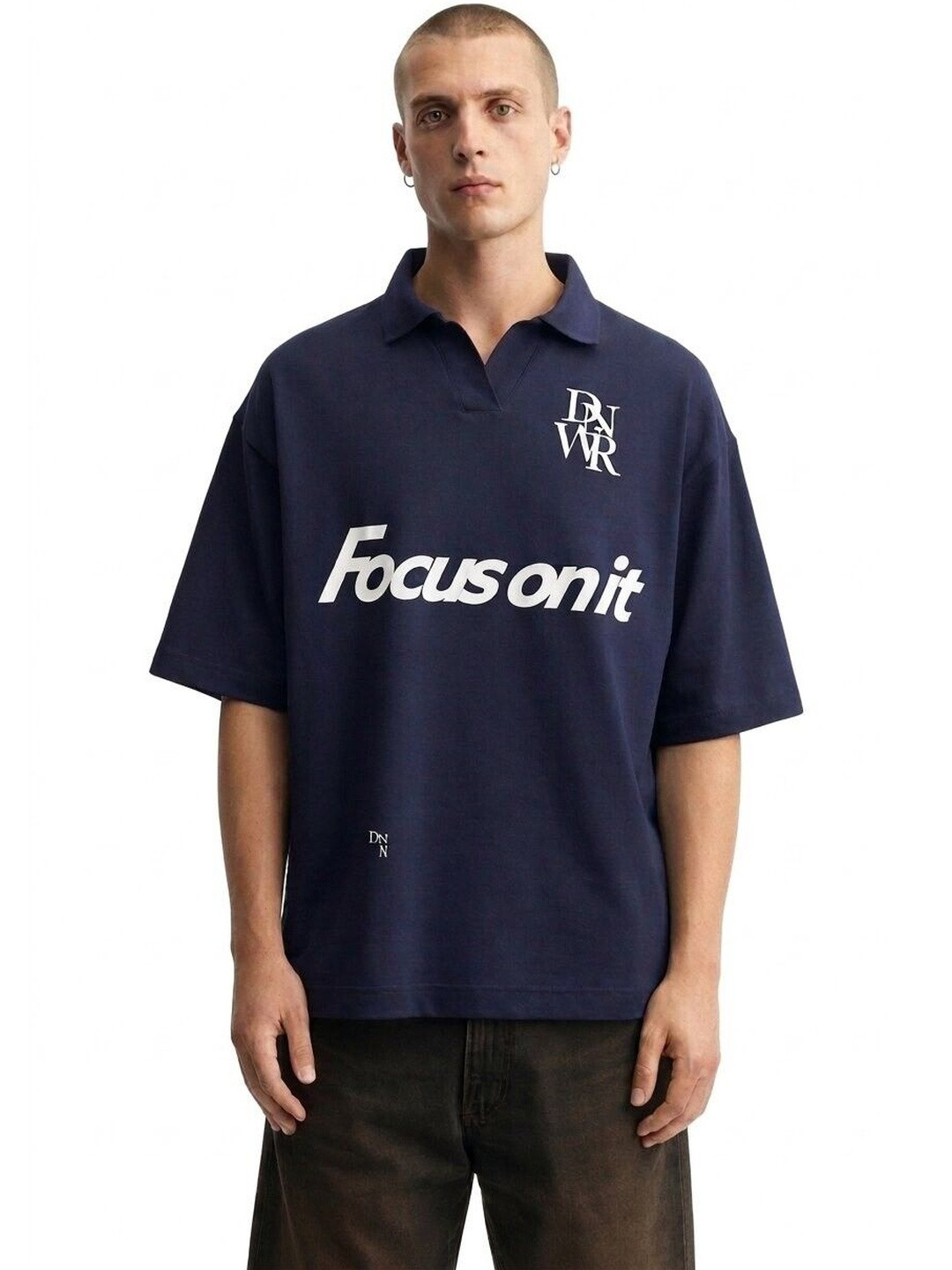 Colorchakra Men Typography Printed Polo Collar T-shirt