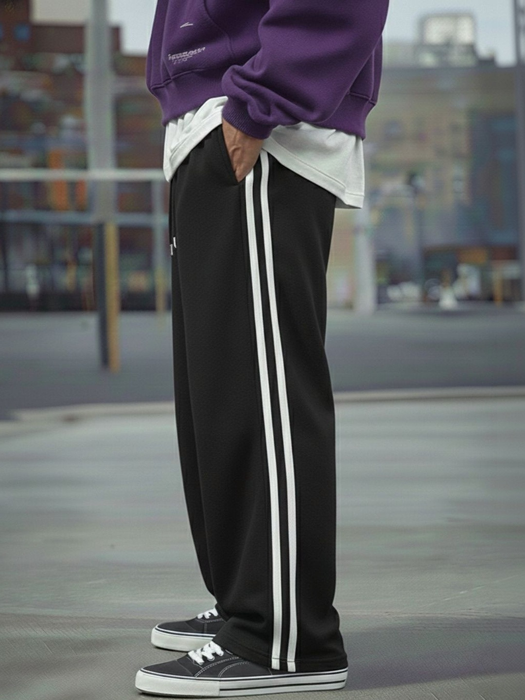 WARCOURT Men Relaxed Fit Training Track Pants