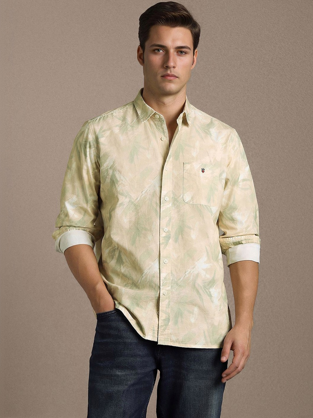 Louis Philippe Jeans Men Slim Fit Floral Printed Casual Shirt