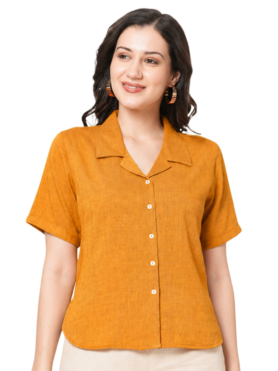 G0-4 IT Shirt Collar Shirt Style Top