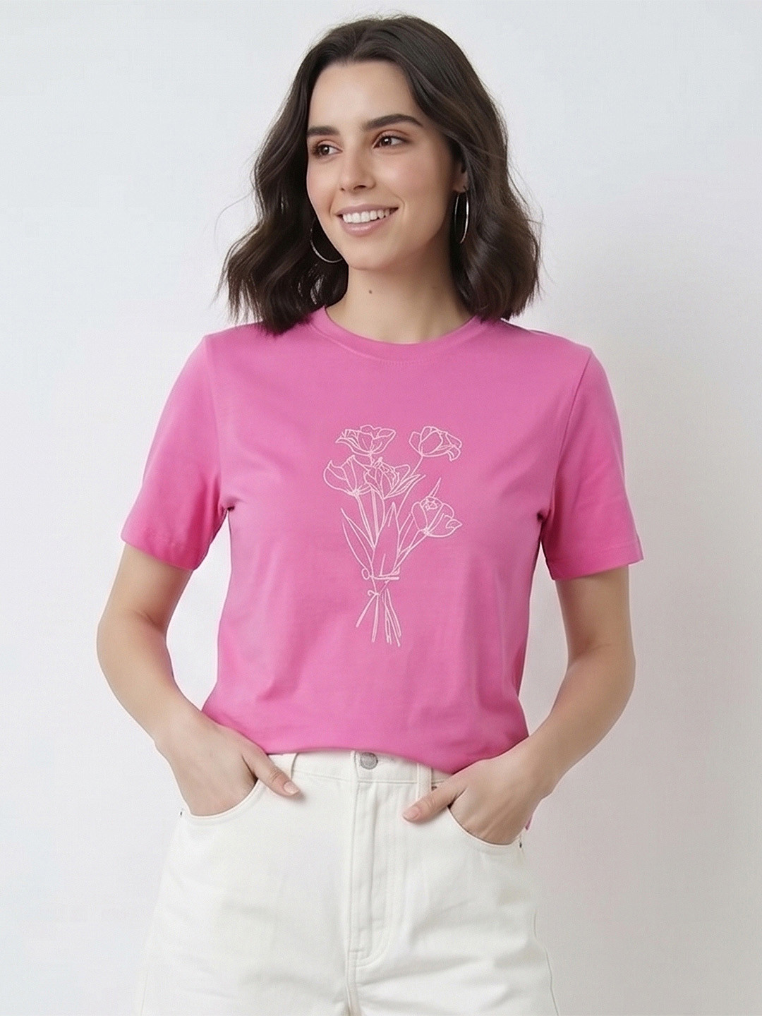 Mast & Harbour Printed Pure Cotton T-Shirt