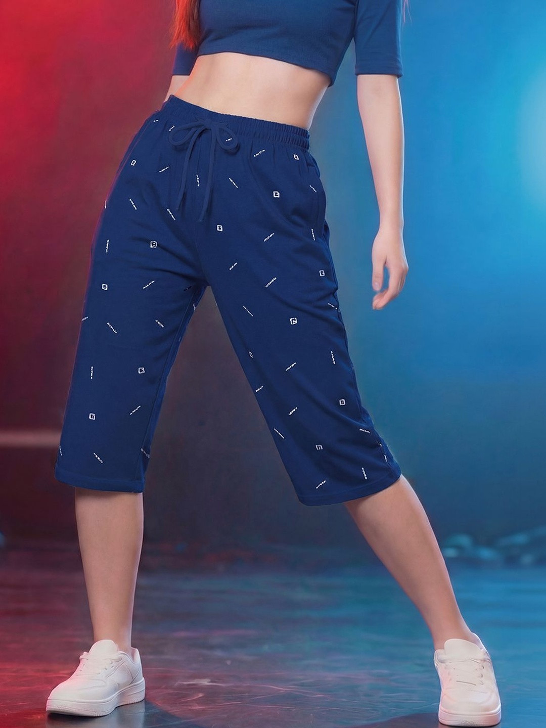 GUIDE Women Cotton Printed Capris