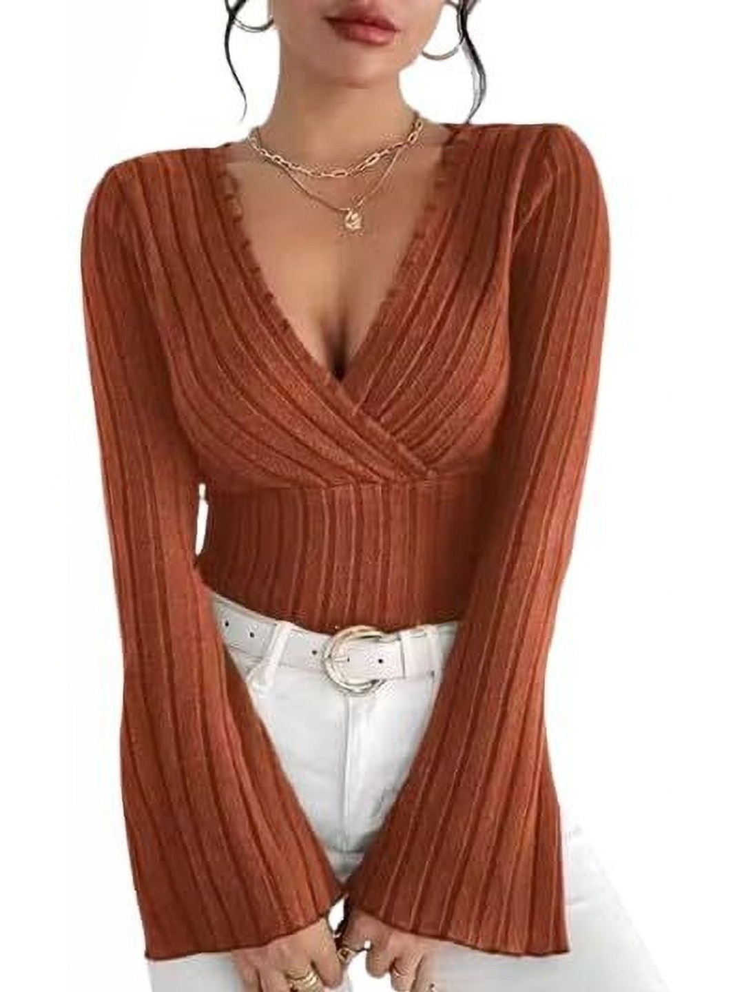 ORGAVO Bell Sleeve Wrap Top