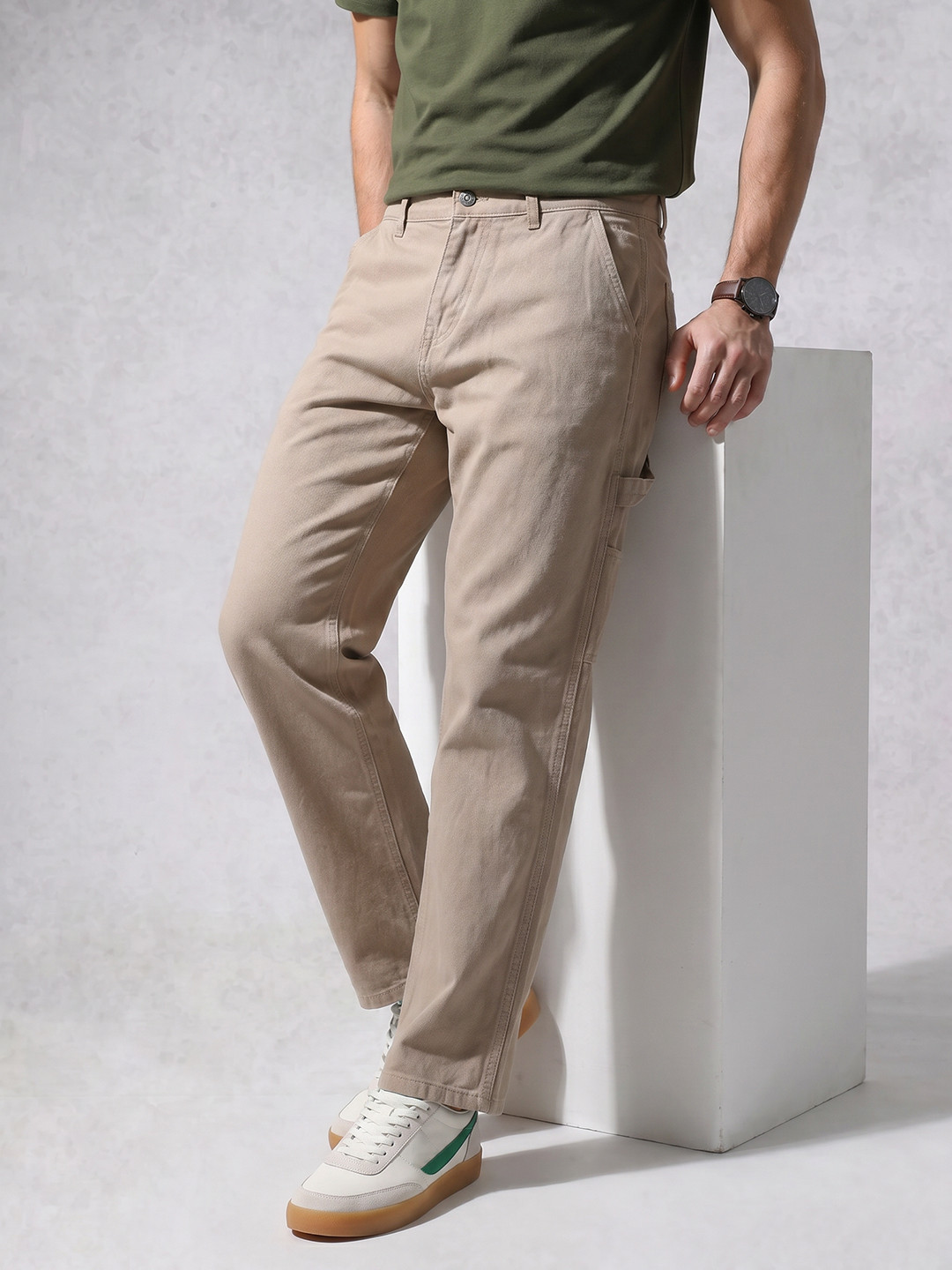 WROGN Men Loose Fit Pure Cotton Jeans