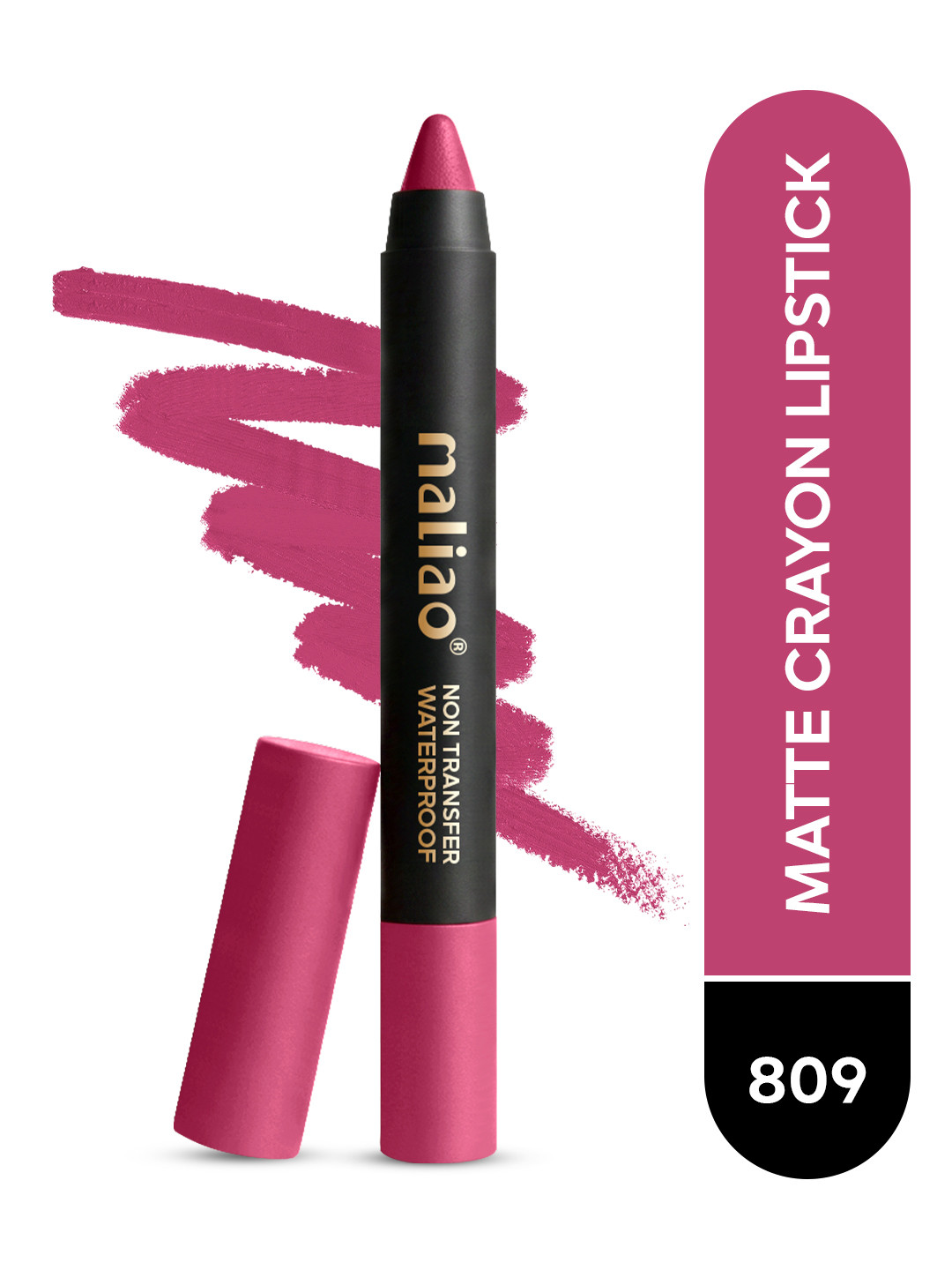 Maliao PoutPlay Non Transfer & Waterproof Crayon Lipstick - Red Valentine 809