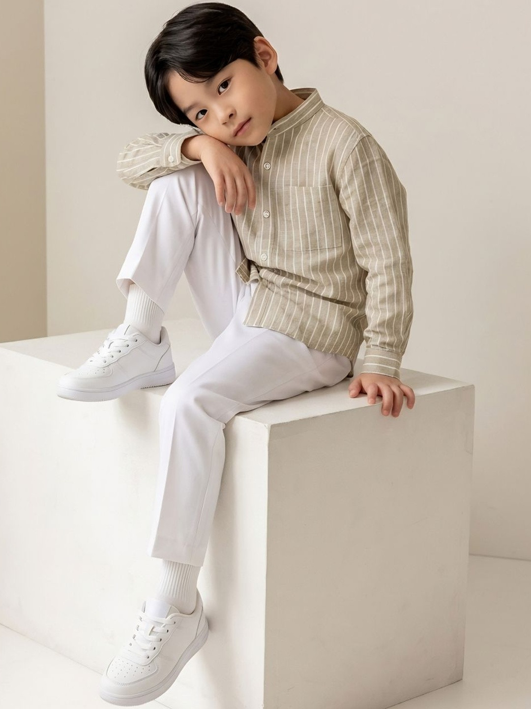 tututree Boys Comfort Striped Casual Shirt